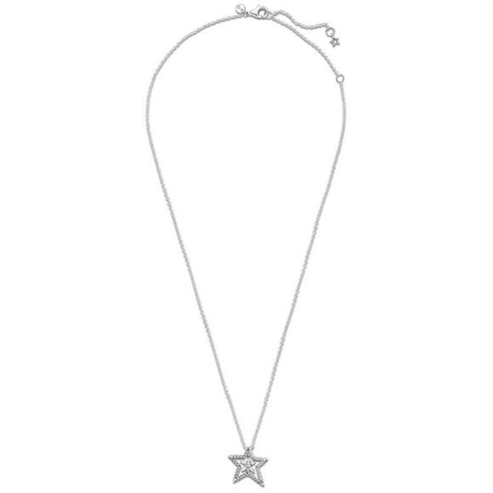 Pandora Moments Silver Cz Pendant Necklace